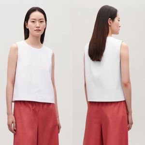 NWOT COS BOXY VEST TEXTURED TOP White Size 12